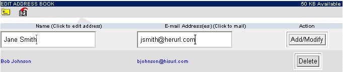 Editing The Address Book