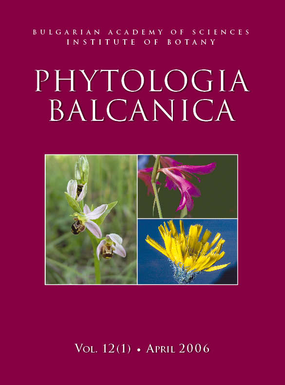 Phytologia Balcanica Cover Page image