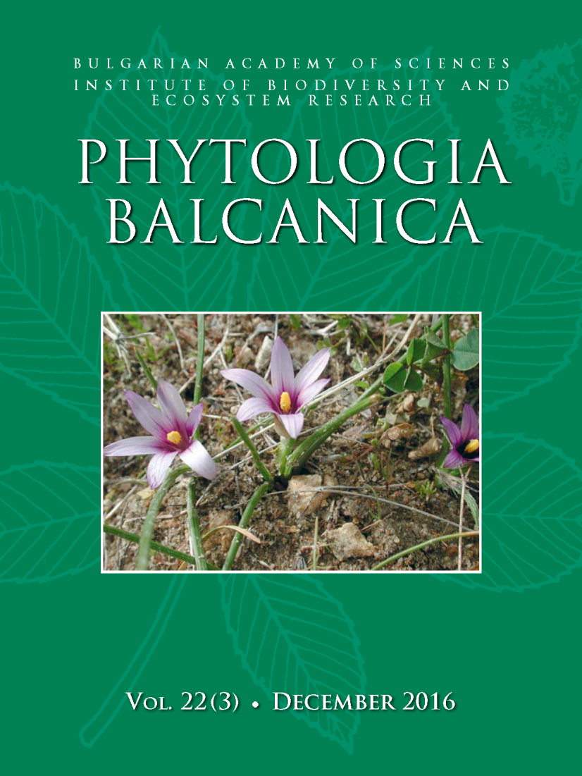 Phytologia Balcanica Cover Page image