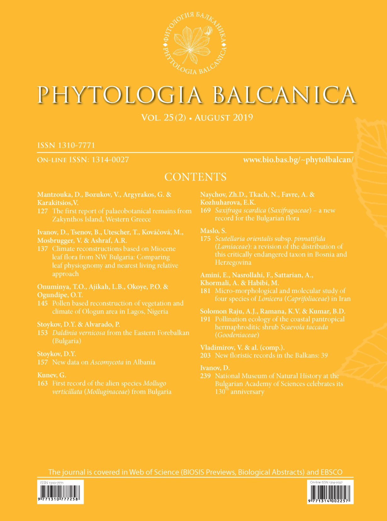 Phytologia Balcanica 25 2 19
