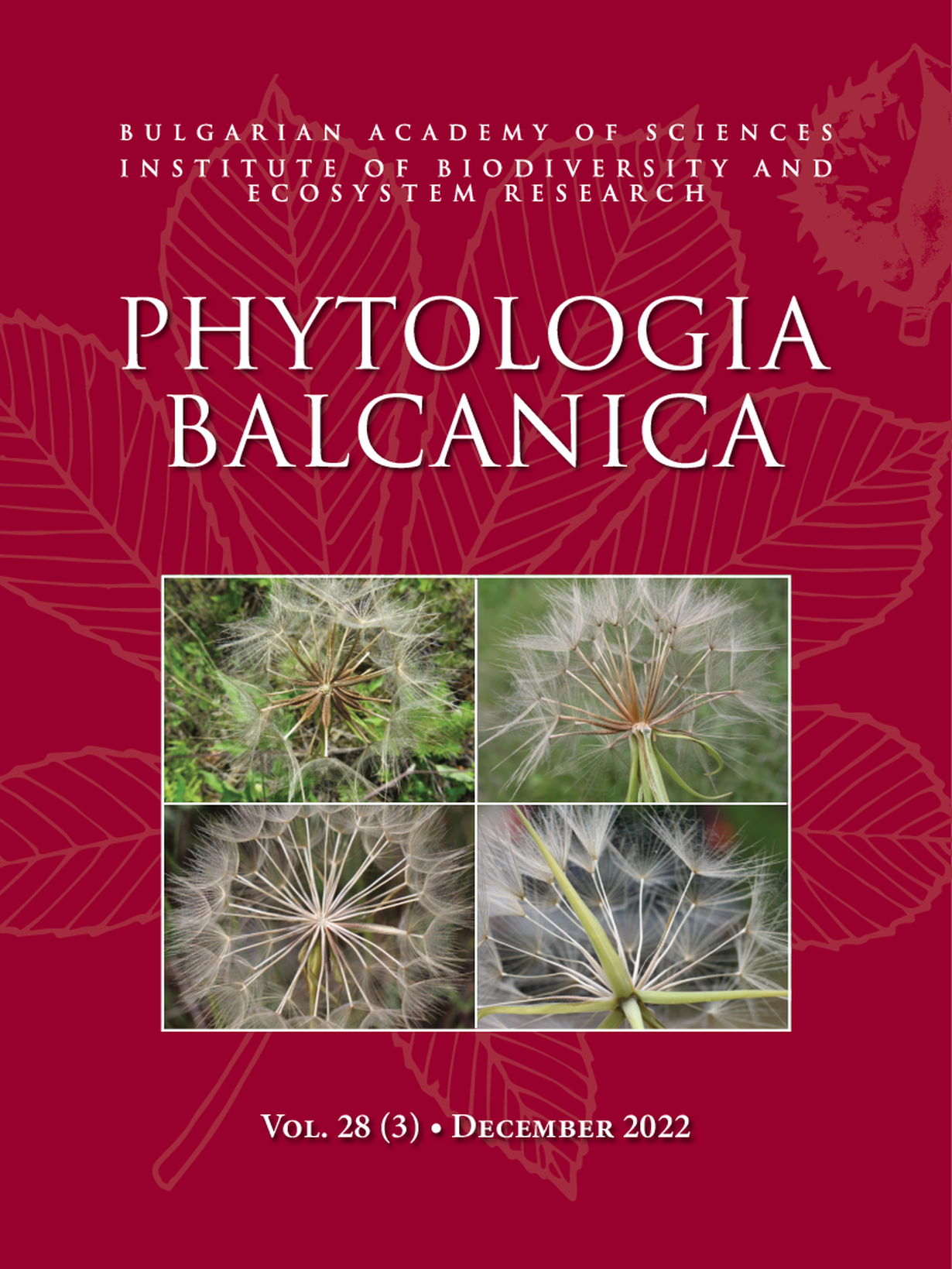 Phytologia Balcanica Cover Page image